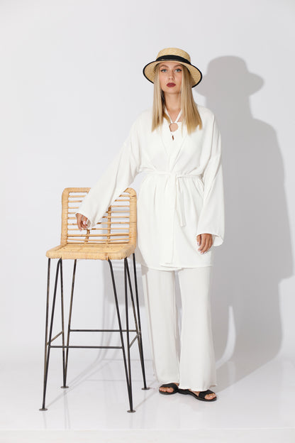 Co-ord Kimono - White