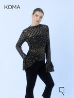 Chiara Dentil Blouse - Black Gold