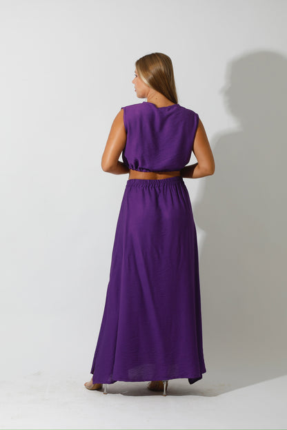 Co-Ord Crop Top - Purple