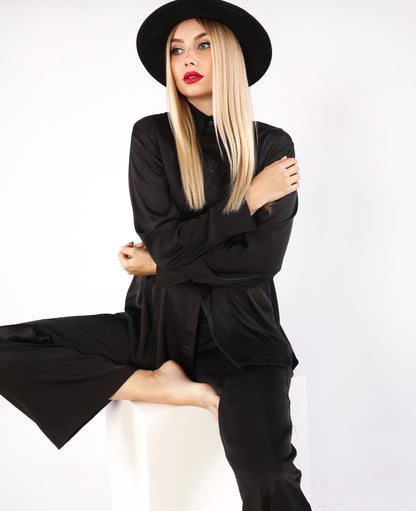 Co-ord Satin- Black