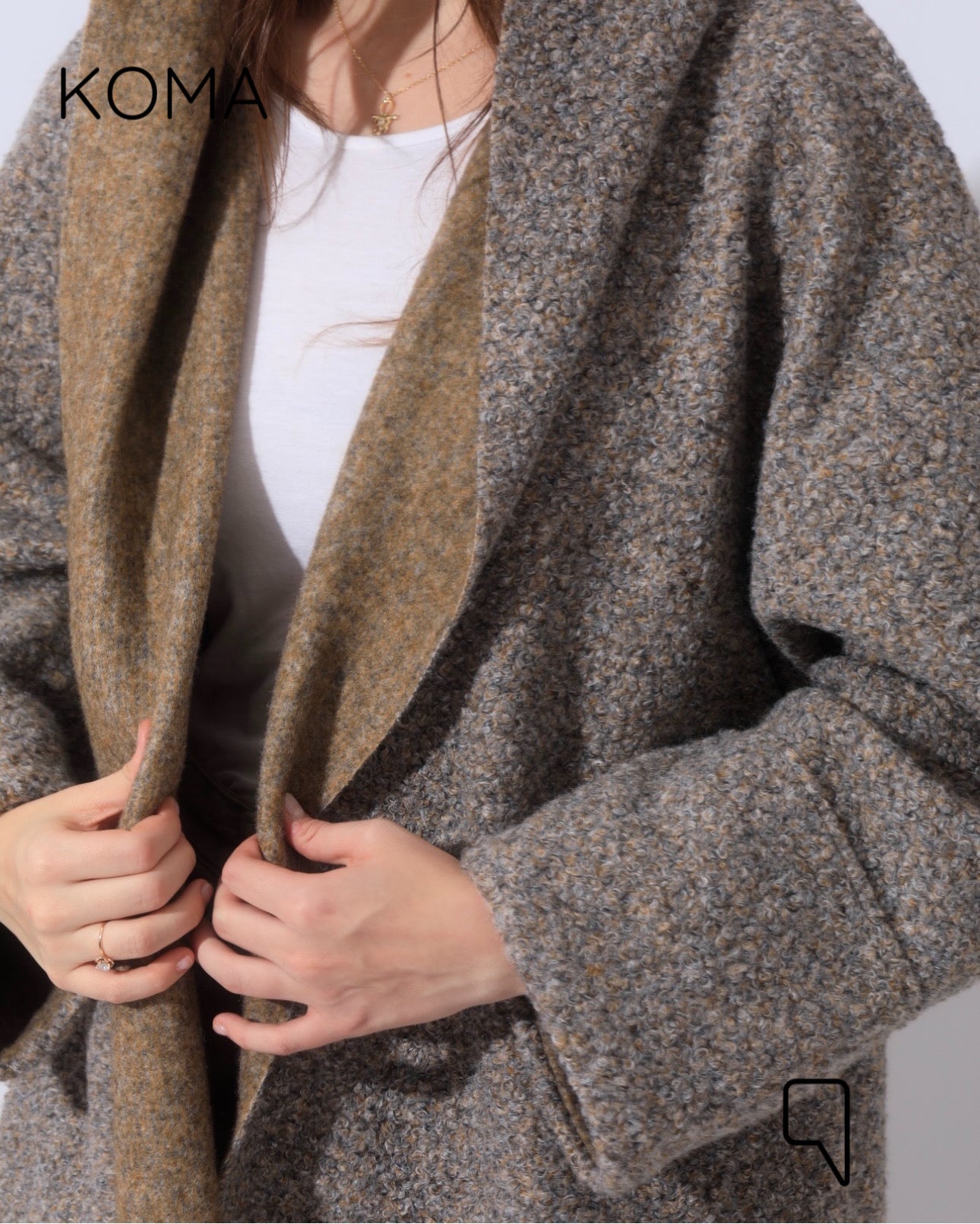 Arlette Hoodie Coat - Beige