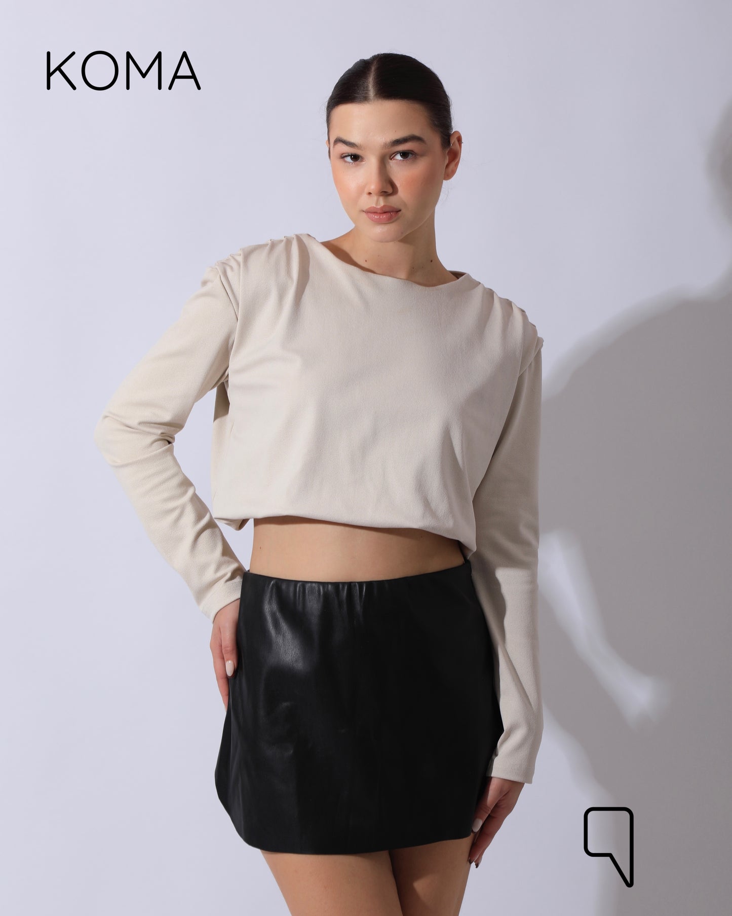 Charlene Elastic Top - Black