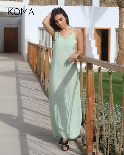 Noella Backless Maxi Dress - Mint