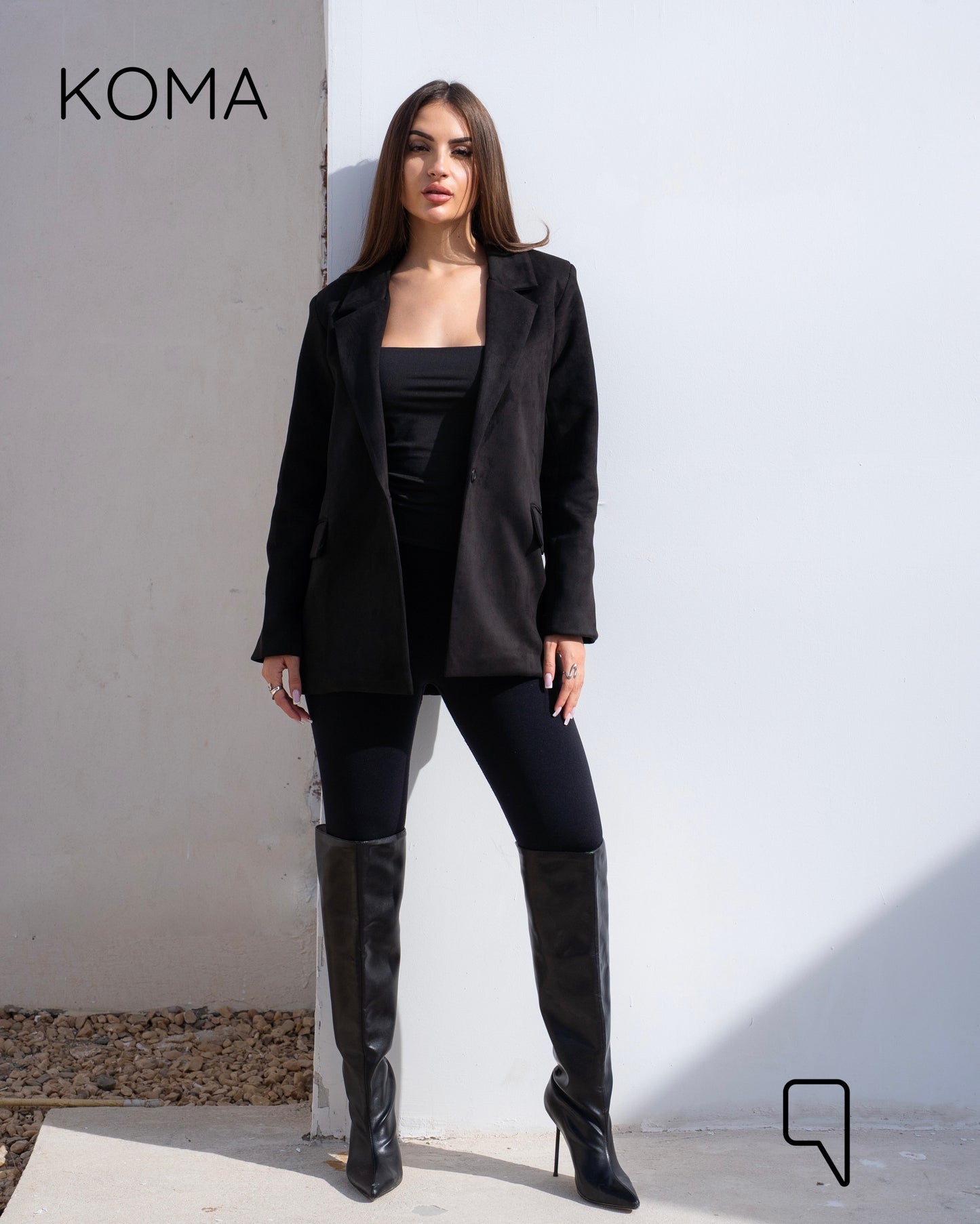 Kiana Plain Blazer - Black