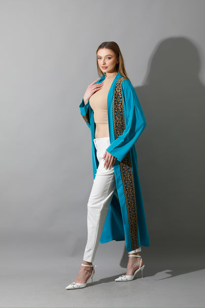 Long CBH Kaftan - Turquoise