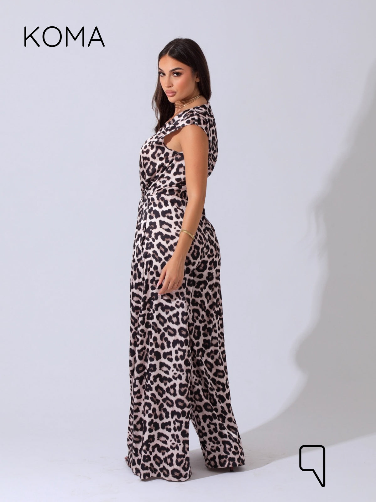 Dahlia Flared Floral Jumpsuit - Multicolored Tiger