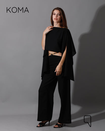 Piera Butterfly Co-Ord - Black