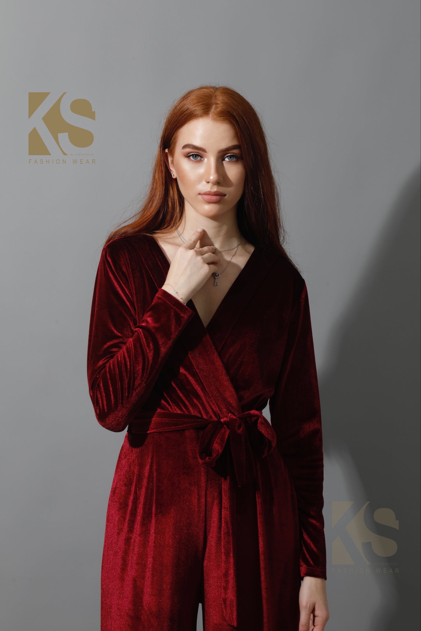 Wrapped wide leg Jumpsuit- Maroon