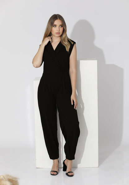 Wrapped Jumpsuit Sleeveless - Black
