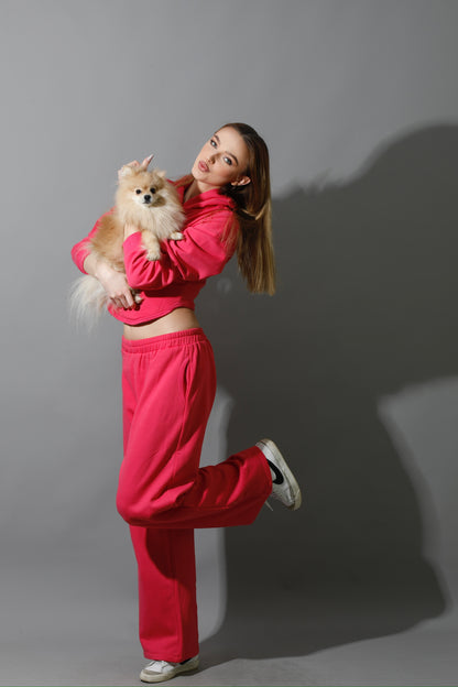 Corset Hoodie Set - Barbie Pink
