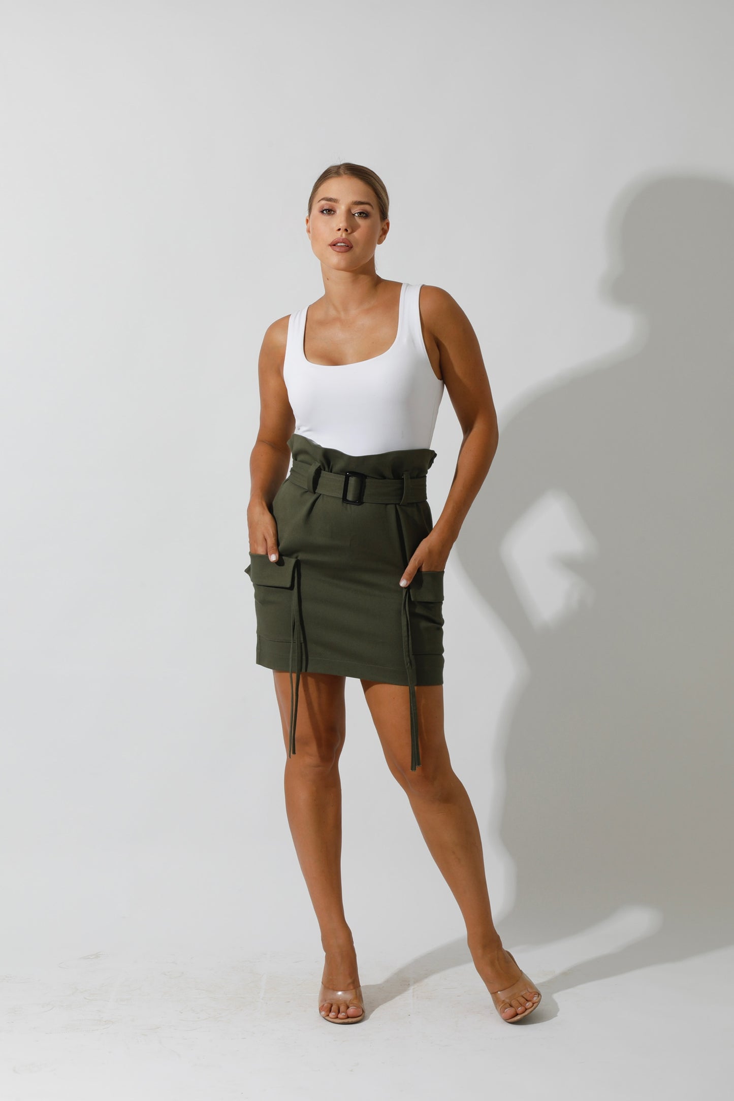 Baggi Short Skirt - Olive