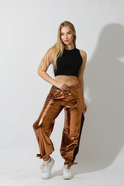Side Slit Trousers - Dark Gold