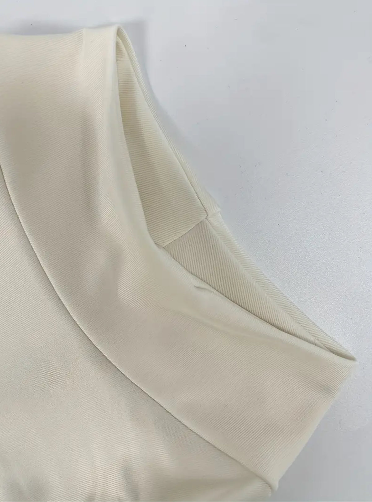 Margaret Halter Neck LongSleeve Bodycon Dress - OffWhite