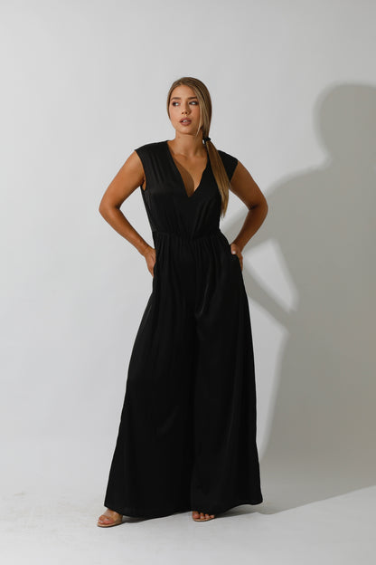 Flared Jumpsuit - Black