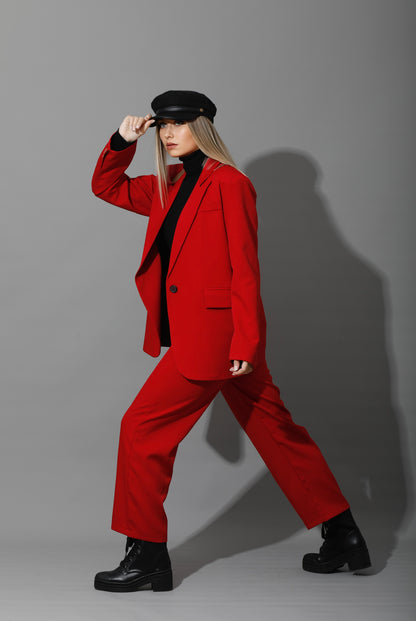 Tailored Oversized Suits - Red