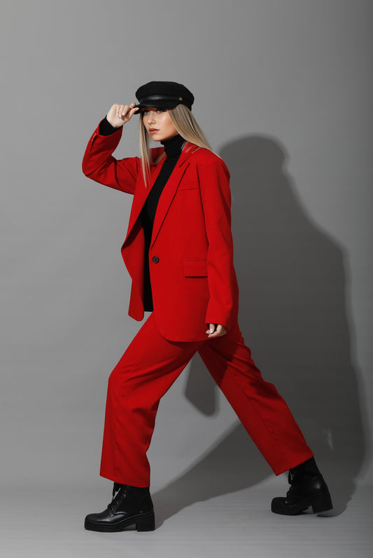Tailored Oversized Suits - Red