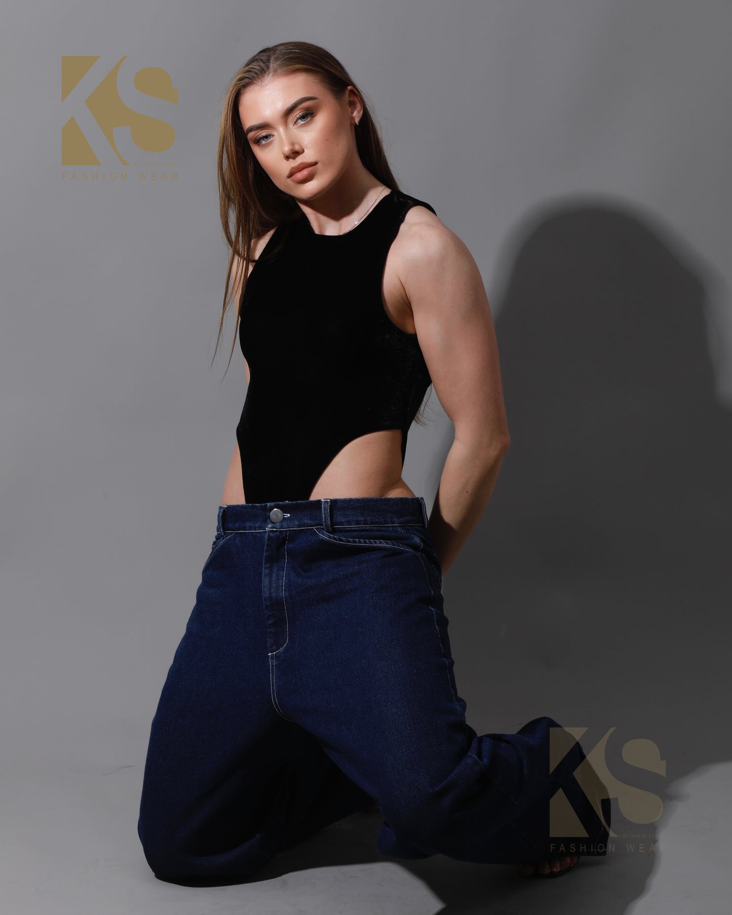 Velvet Body Suit - Black