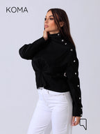 issy snap-button Shirt - Black