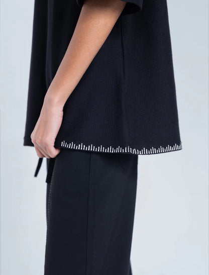 Ella Knit T-Shirt - Black