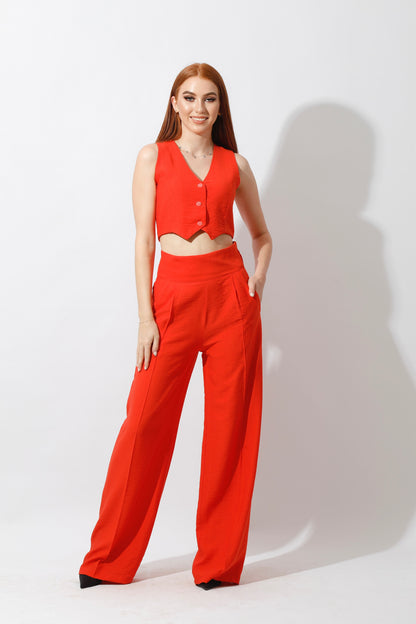 Co-Ord Vest Set - Orange