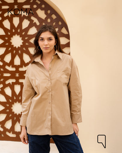 Marta Long Sleeves Shirt - Beige