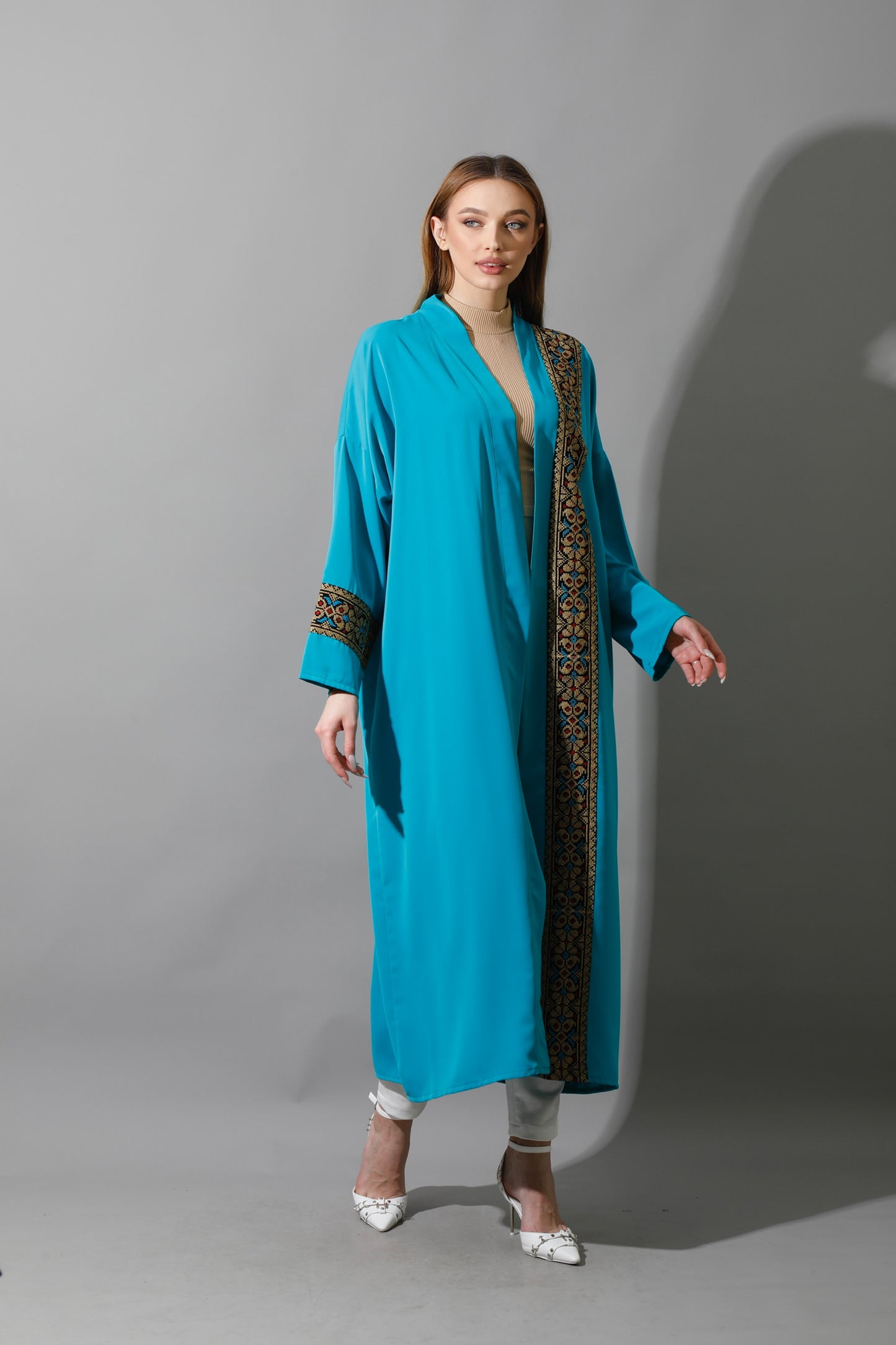 Long CBH Kaftan - Turquoise
