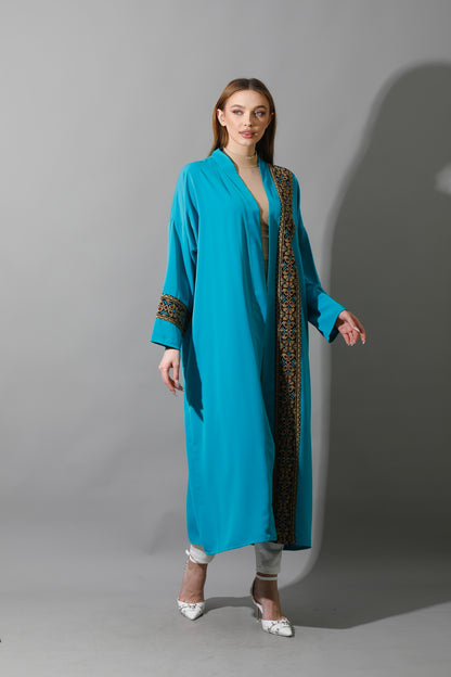 Long CBH Kaftan - Turquoise