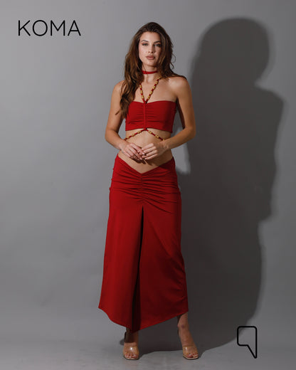 Layton Tied Up Co-Ord - Maroon