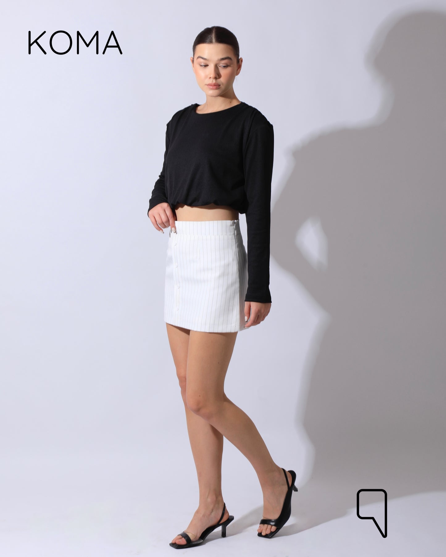 Charlene Elastic Top - Black