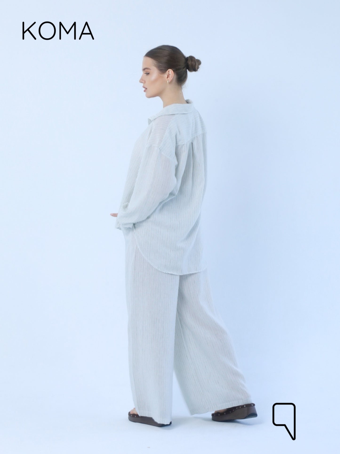 Matilda Long Sleeves Shirt - Striped Olive