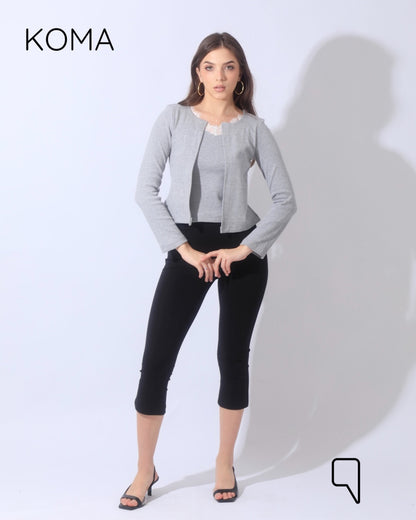 Arlette Twin Lase Top - Gray