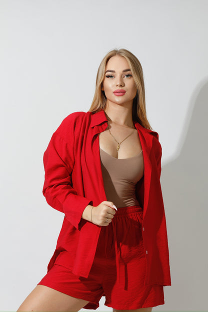 Lose Fit Shorts - Red