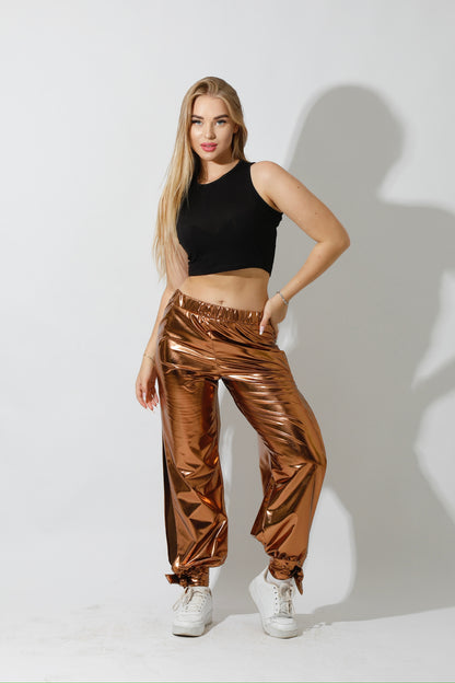 Side Slit Trousers - Dark Gold