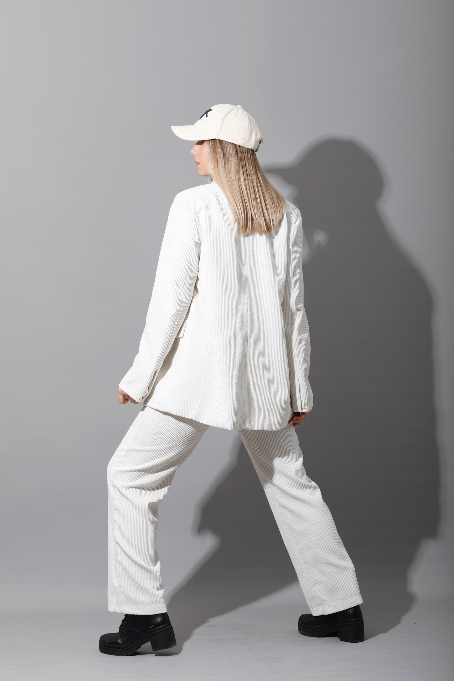 Tailored Oversized Suits - White Velvet