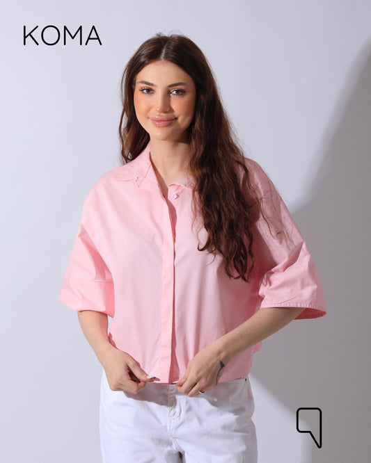 Ashton Poplin Shirt - Pink
