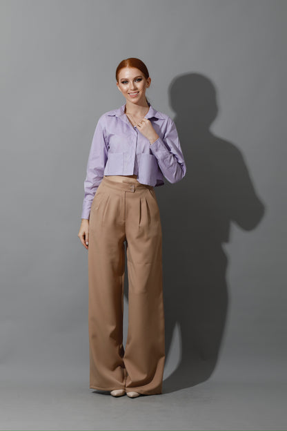 Cropped Shirt - Lavender