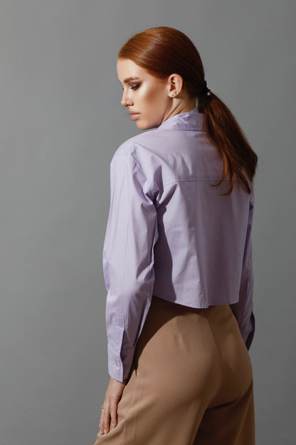 Cropped Shirt - Lavender