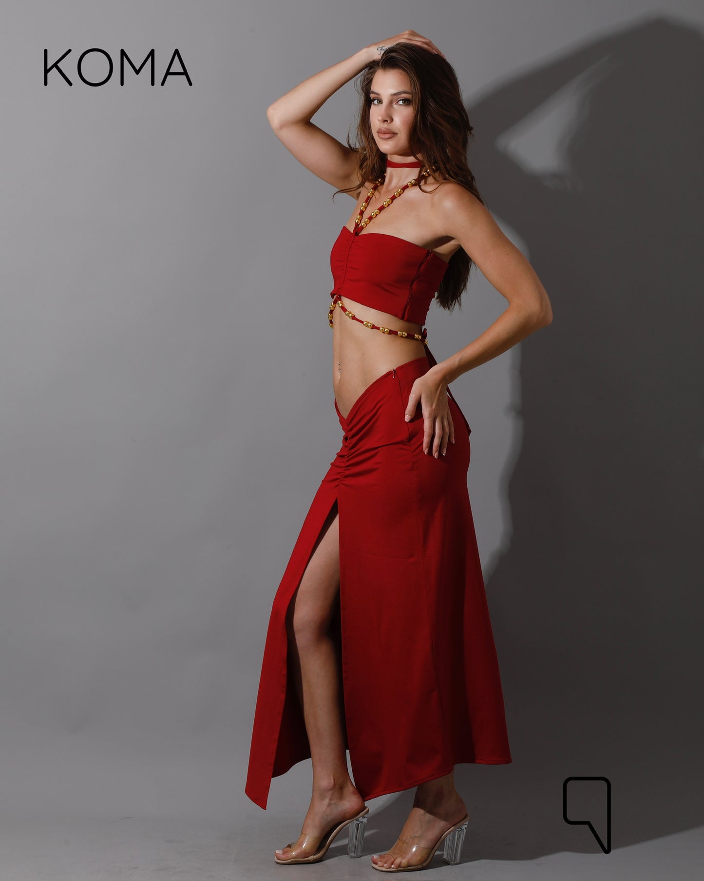 Layton Tied Up Co-Ord - Maroon