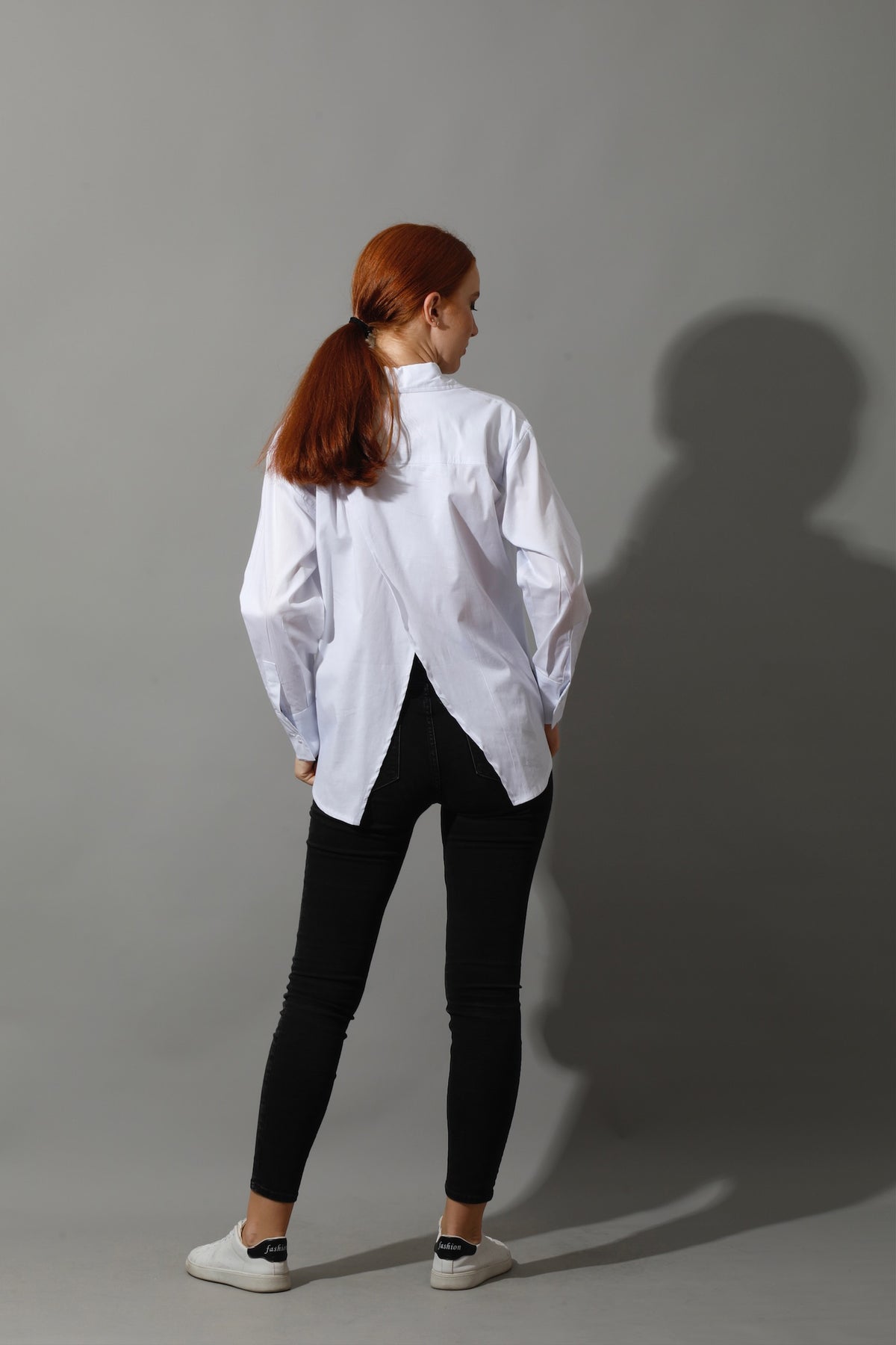 Back Slit Shirt - White
