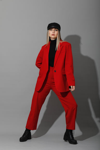 Tailored Oversized Suits - Red