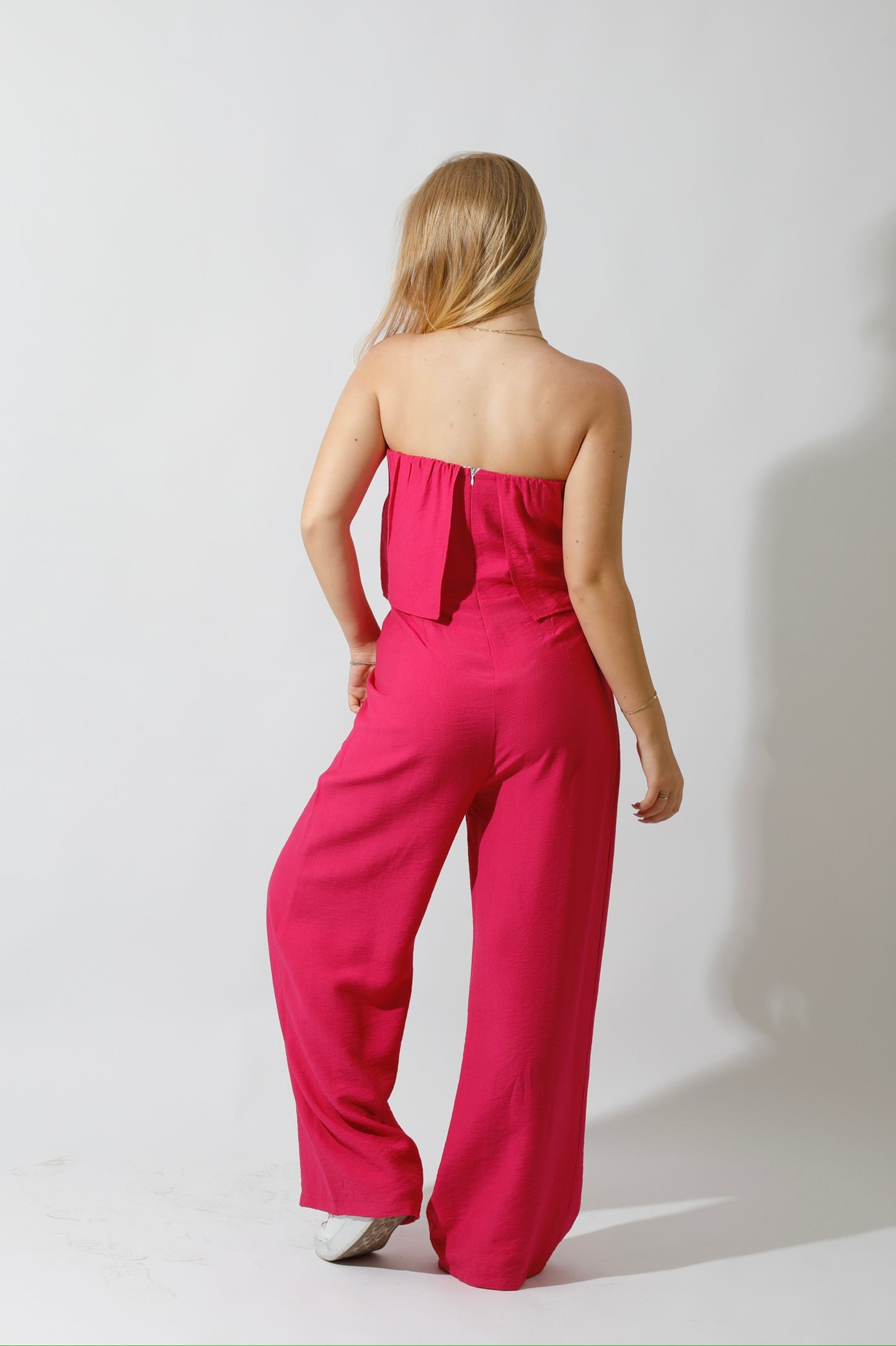 Wide Leg Jumpsuit - Barbie Pink