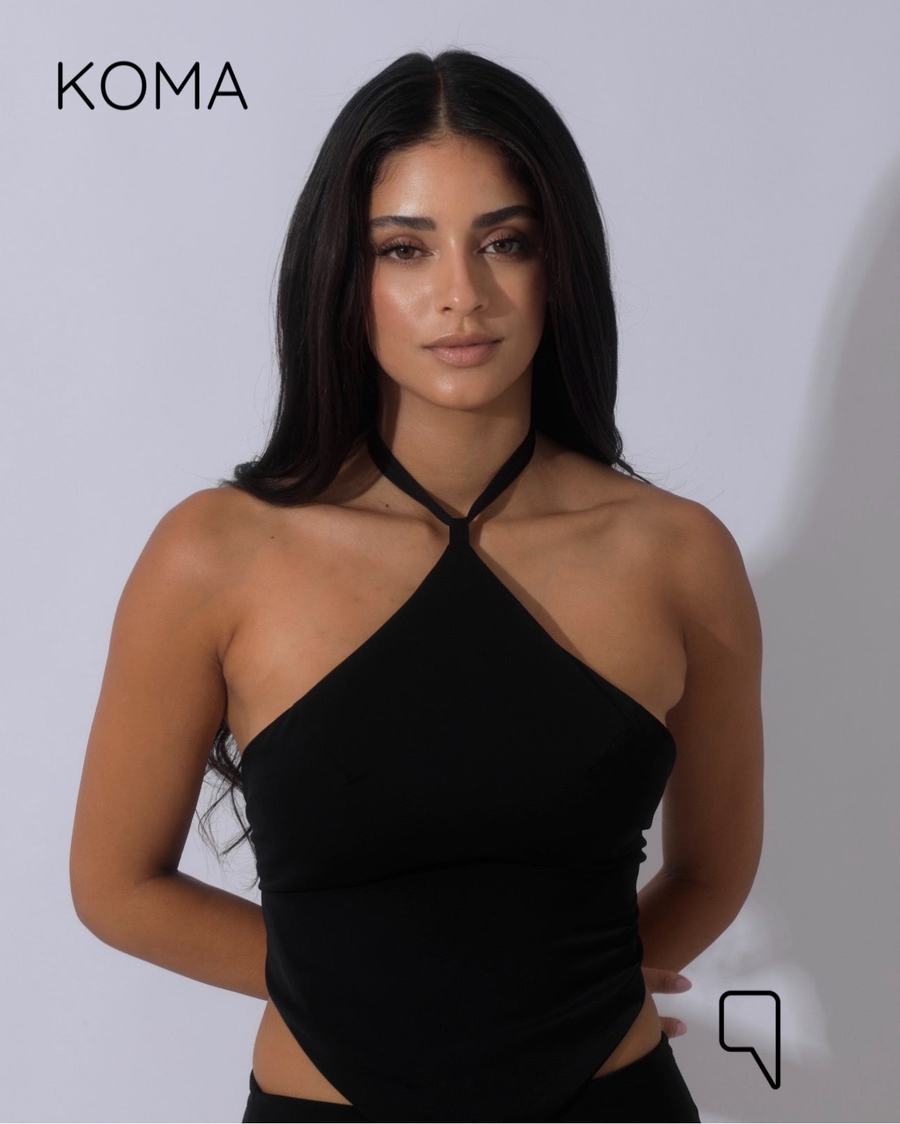Kallie Tied Up Top & Mini Skirt Co-Ord - Black