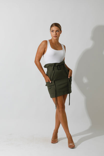 Baggi Short Skirt - Olive