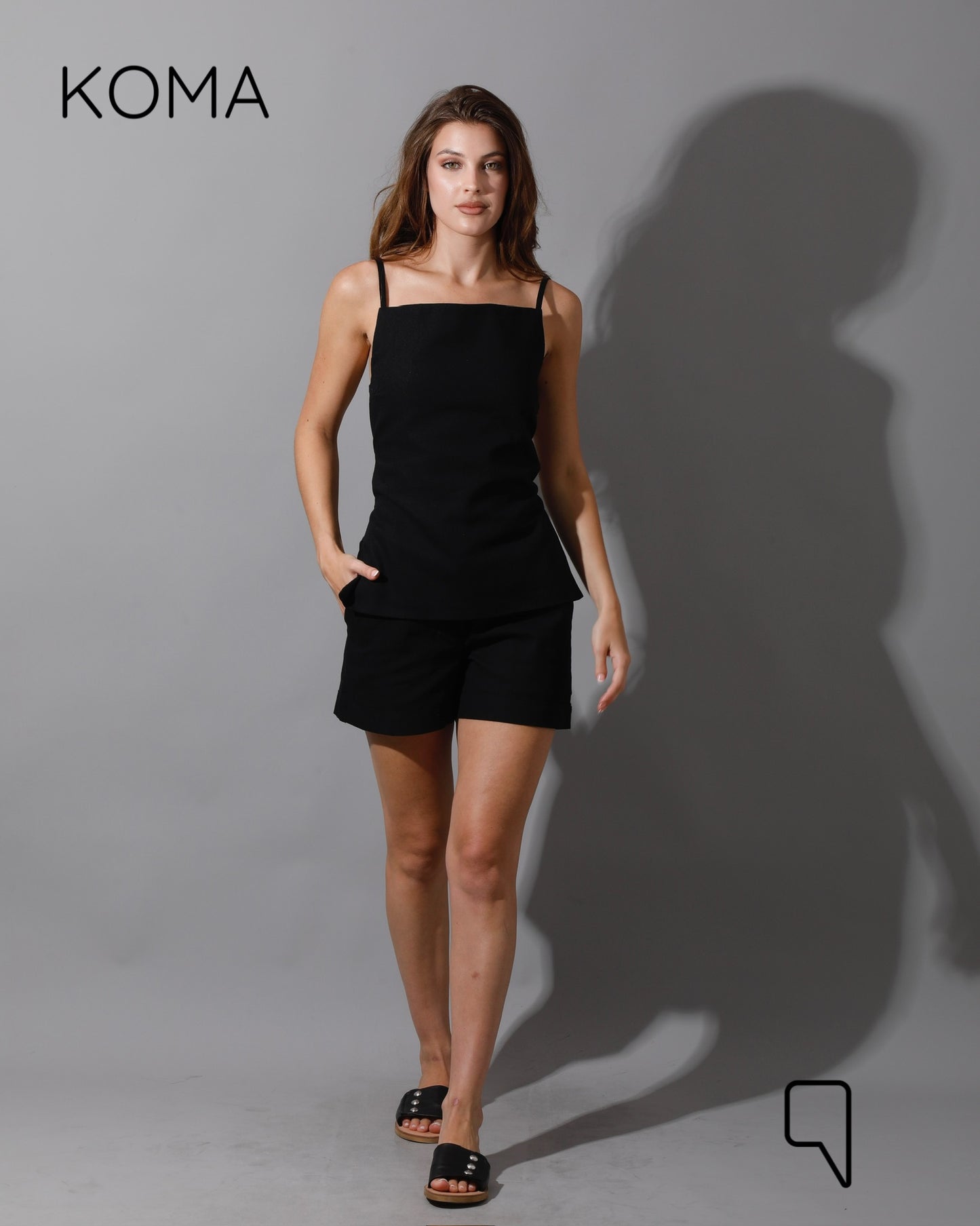 Liana Cress Cross Top - Black