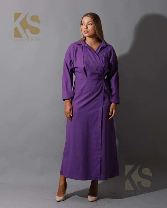 Wrapped Maxi Dress - Purple
