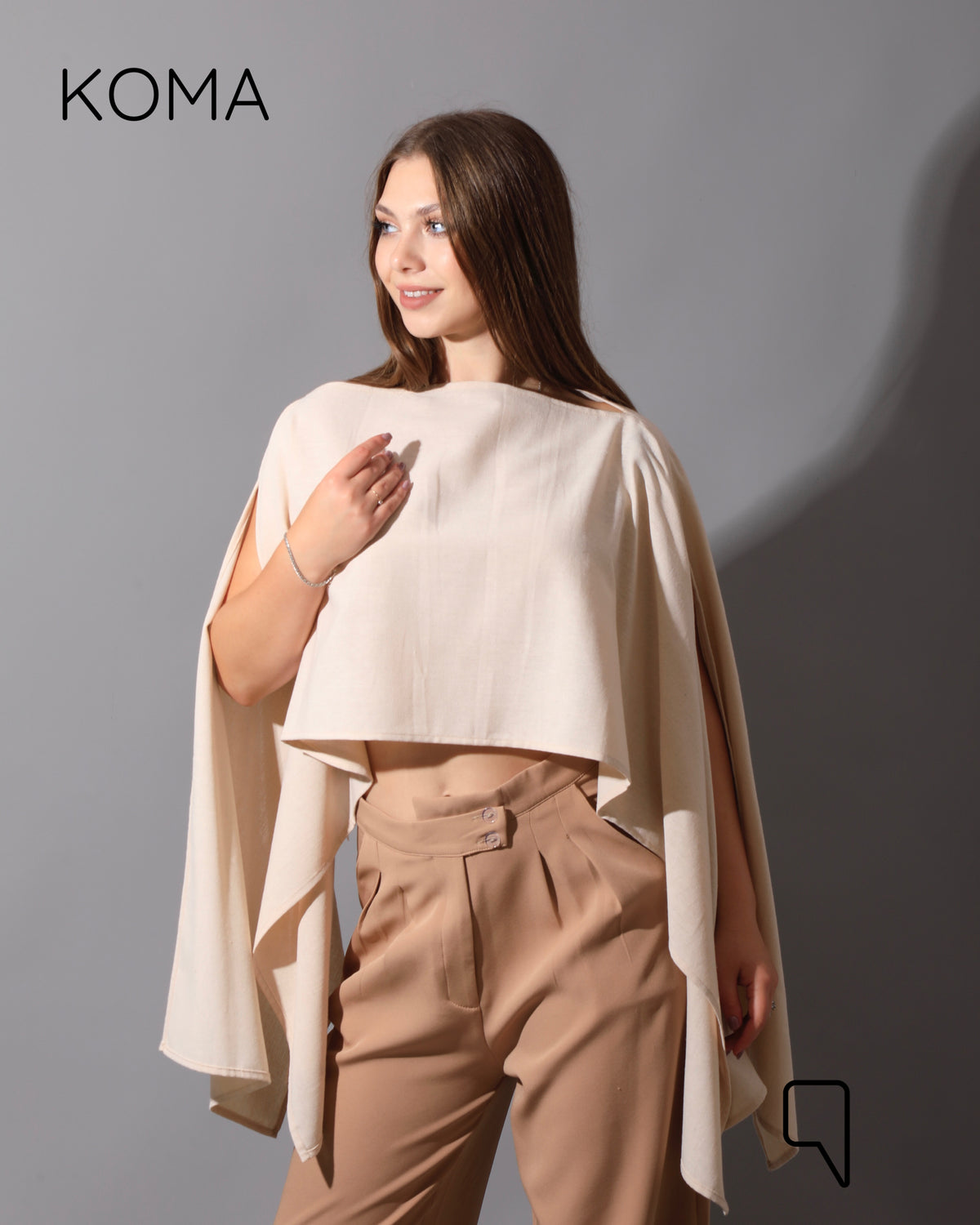 Butterfly Top - Beige