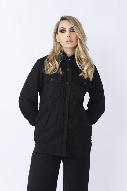 Suede Shirt - Black