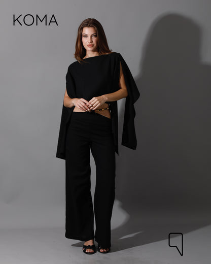 Piera Butterfly Co-Ord - Black