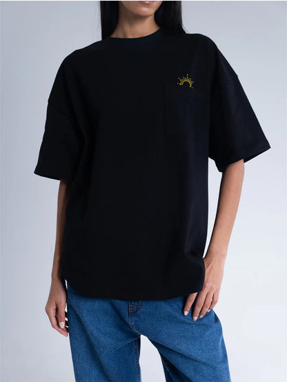 Ella Script T-Shirt - Black