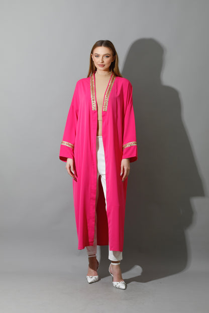 Long CBH Kaftan - Barbie Pink